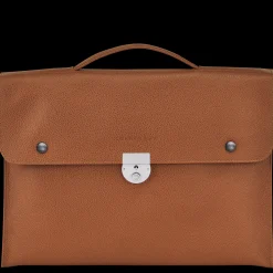 Hot Longchamp Porte-documents S Le Foulonné Caramel