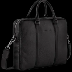 Discount Longchamp Porte-documents XS Le Foulonné Noir