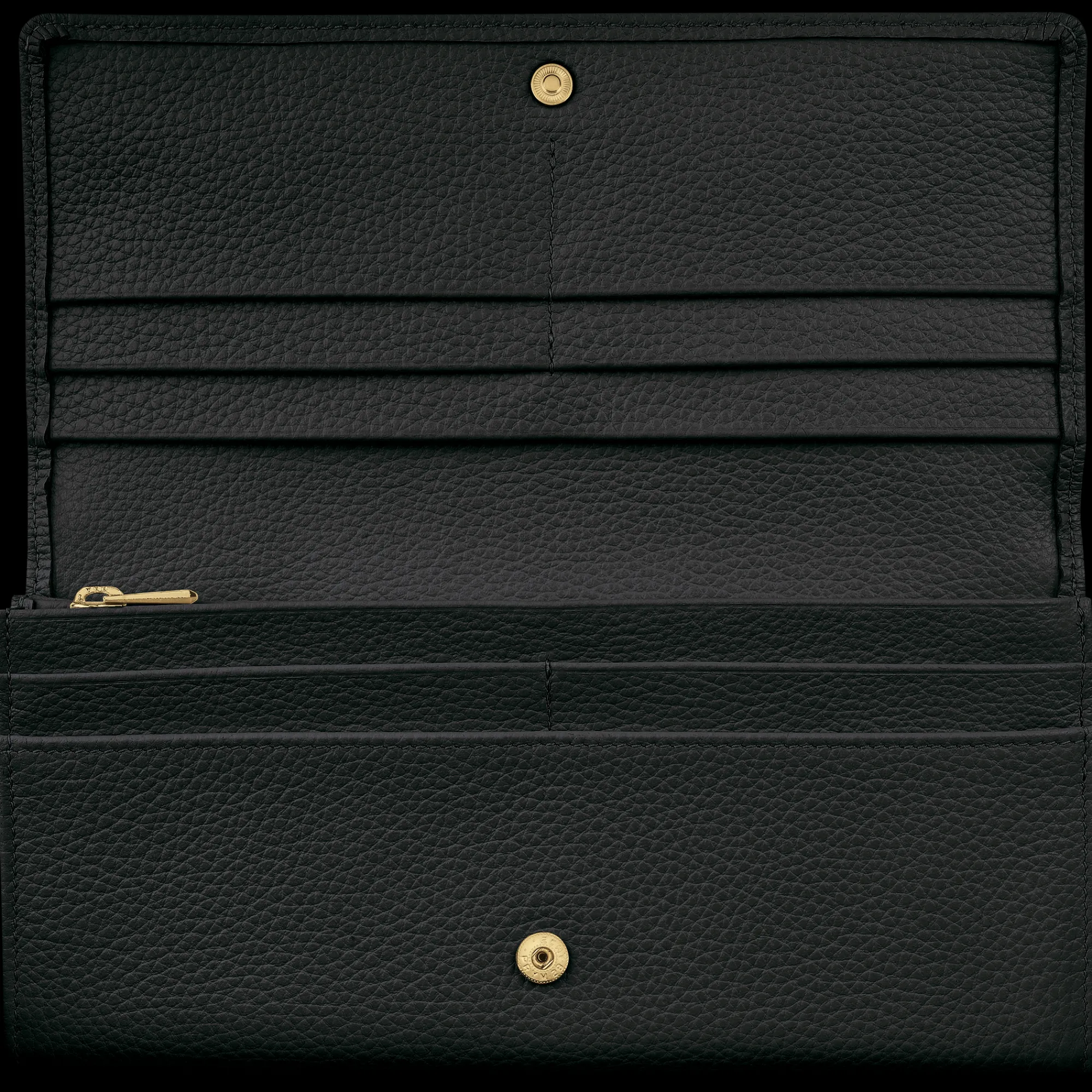 Clearance Longchamp Portefeuille à Rabat Le Foulonné Noir
