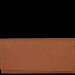New Longchamp Portefeuille à Rabat Le Foulonné Caramel