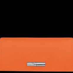 Discount Longchamp Portefeuille à Rabat Le Roseau Orange