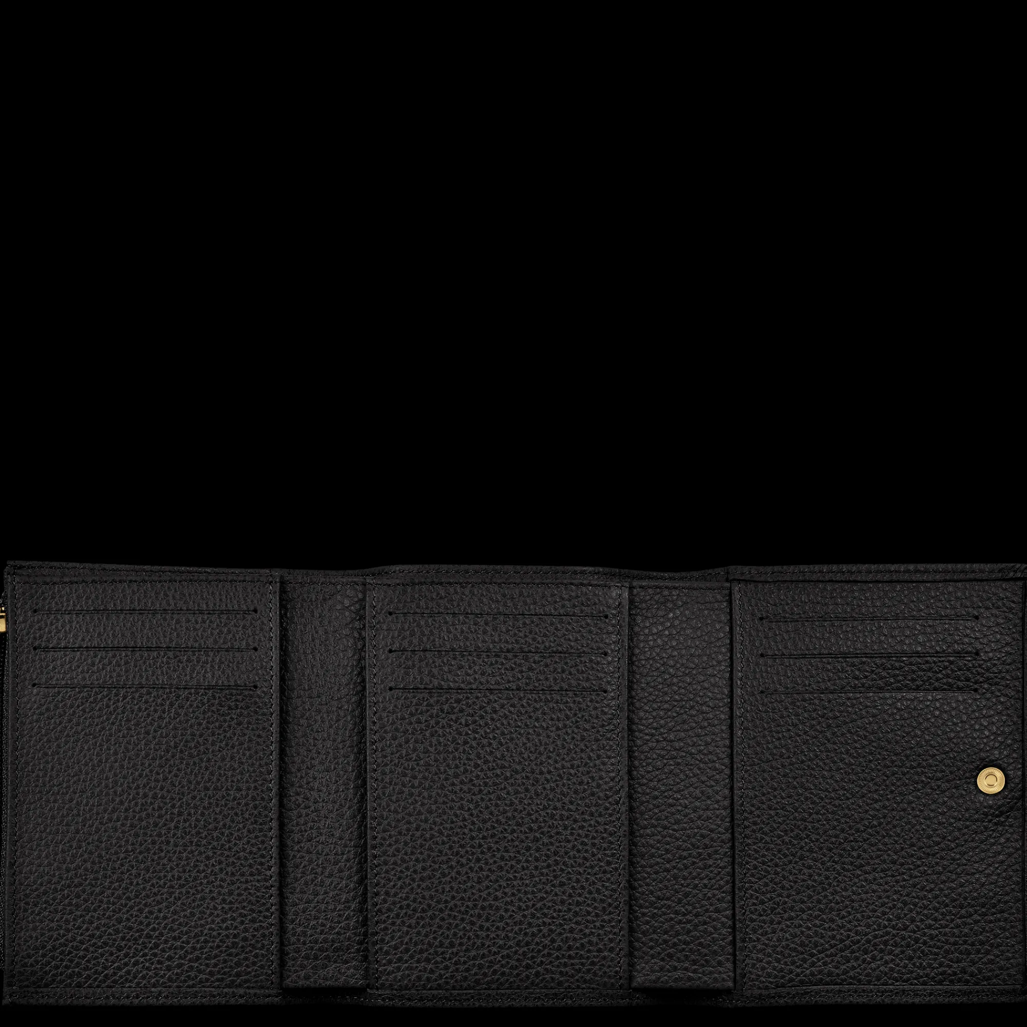 Hot Longchamp Portefeuille Le Foulonné Noir