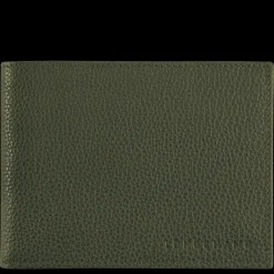 Best Longchamp Portefeuille Le Foulonné Kaki