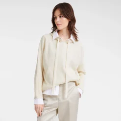 Discount Longchamp Pull à Capuche Ecru