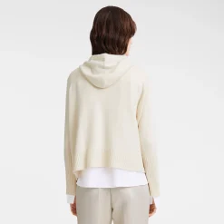Discount Longchamp Pull à Capuche Ecru