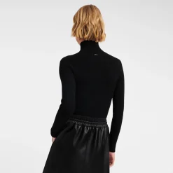 Best Longchamp Pull Ajusté Col Cheminée Noir