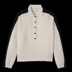 Hot Longchamp Pull Col Polo Ecru