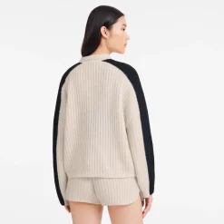 Hot Longchamp Pull Col Polo Ecru