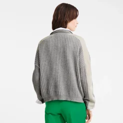 Discount Longchamp Pull Col Polo Gris