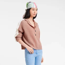 Online Longchamp Pull Col Polo Nude