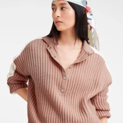 Online Longchamp Pull Col Polo Nude