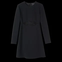 Longchamp Robe Avec Empiècement Signature Noir
