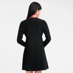Longchamp Robe Avec Empiècement Signature Noir