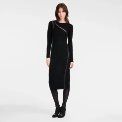 Outlet Longchamp Robe Longue Noir