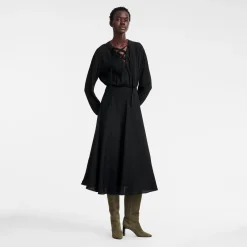 Hot Longchamp Robe Longue Noir