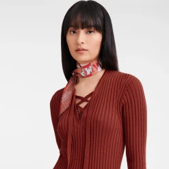 Best Longchamp Robe Longue Ajustée Châtaigne