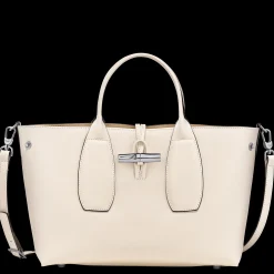 Outlet Longchamp Sac à Main M Le Roseau Ecru