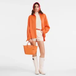 Clearance Longchamp Sac à Main S Le Pliage Green Orange