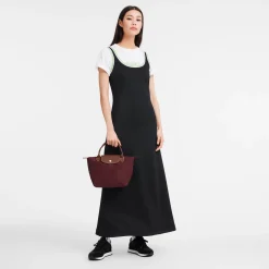 Hot Longchamp Sac à Main S Le Pliage Original Bordeaux