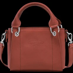 Clearance Longchamp Sac à Main XS 3D Châtaigne