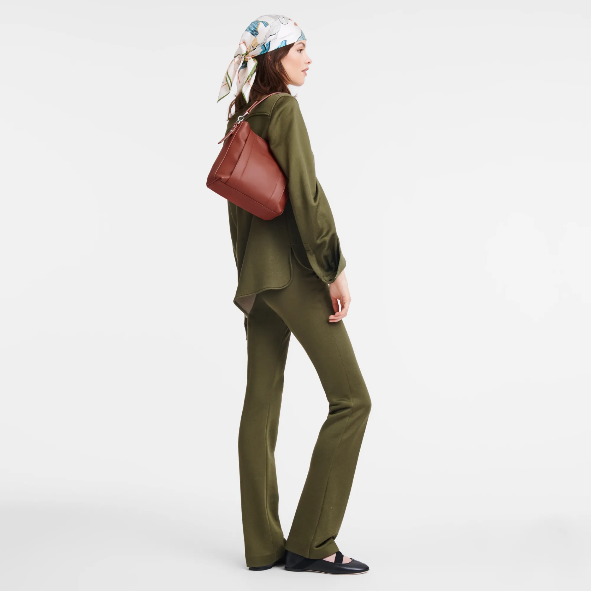 Clearance Longchamp Sac Bandoulière S 3D Châtaigne