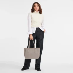 Discount Longchamp Sac Cabas L Le Foulonné Tourterelle