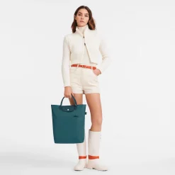 Sale Longchamp Sac Cabas M Le Pliage Green Paon