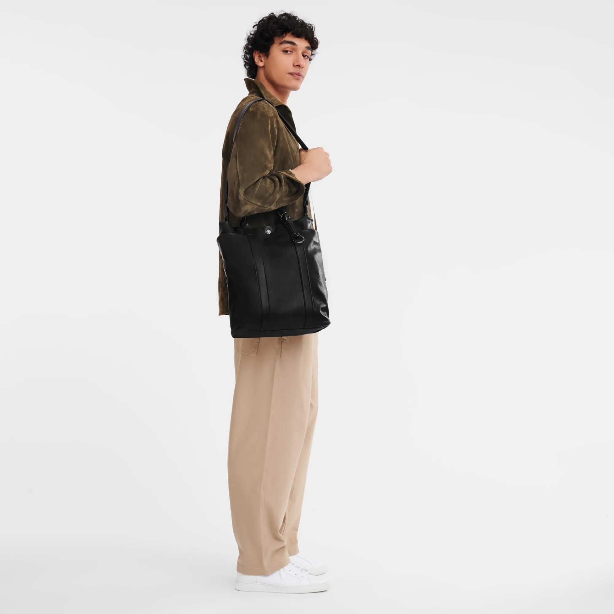 Outlet Longchamp Sac Cabas M Parisis Noir