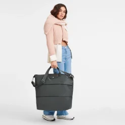 Hot Longchamp Sac De Voyage Extensible Le Pliage Green Graphite