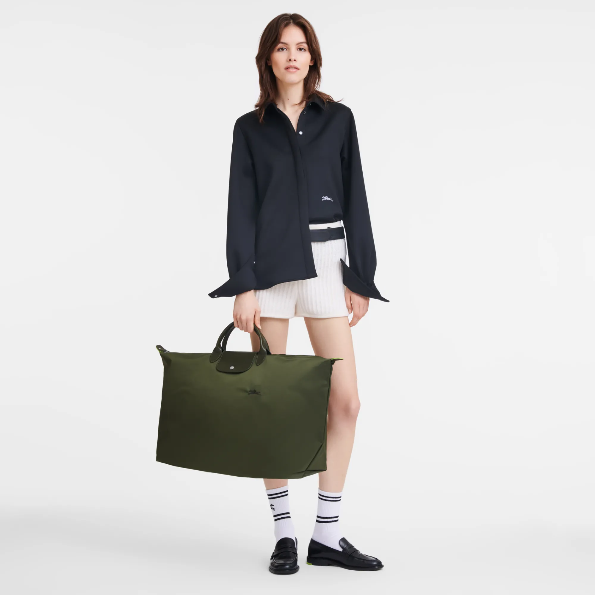 Discount Longchamp Sac De Voyage M Le Pliage Green Forêt