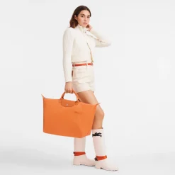 Sale Longchamp Sac De Voyage S Le Pliage Green Orange