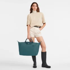 Sale Longchamp Sac De Voyage S Le Pliage Green Paon