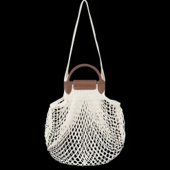 Hot Longchamp Sac Filet L Le Pliage Filet Ecru