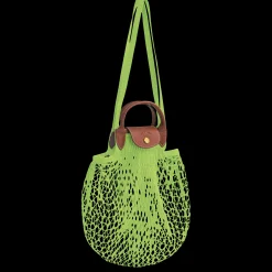 Discount Longchamp Sac Filet L Le Pliage Filet Vert Lumière