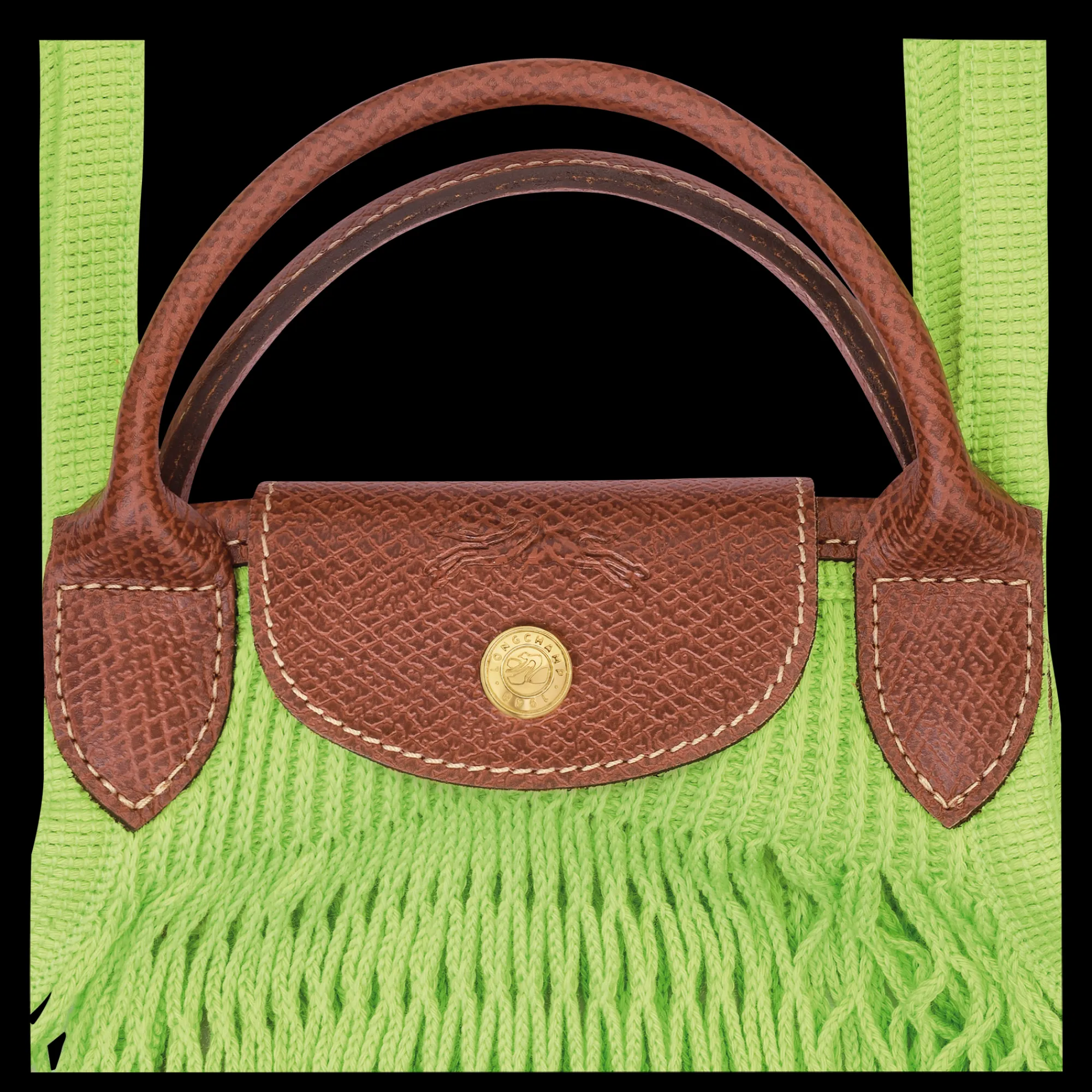 Discount Longchamp Sac Filet L Le Pliage Filet Vert Lumière