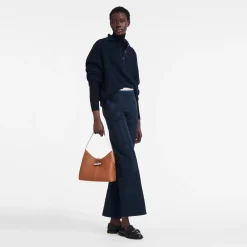 Outlet Longchamp Sac Porté épaule M Le Roseau Cognac