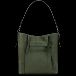 Discount Longchamp Sac Porté épaule M 3D Kaki
