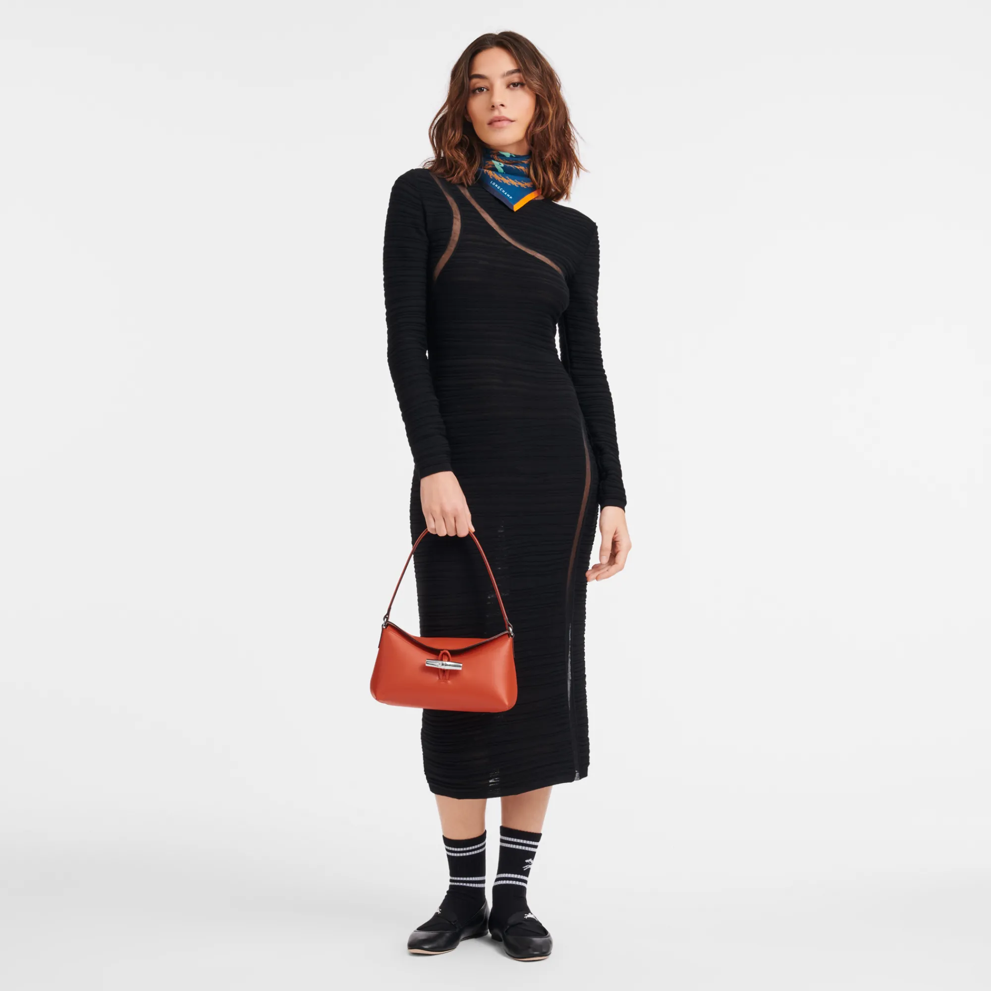 Outlet Longchamp Sac Porté épaule S Le Roseau Paprika