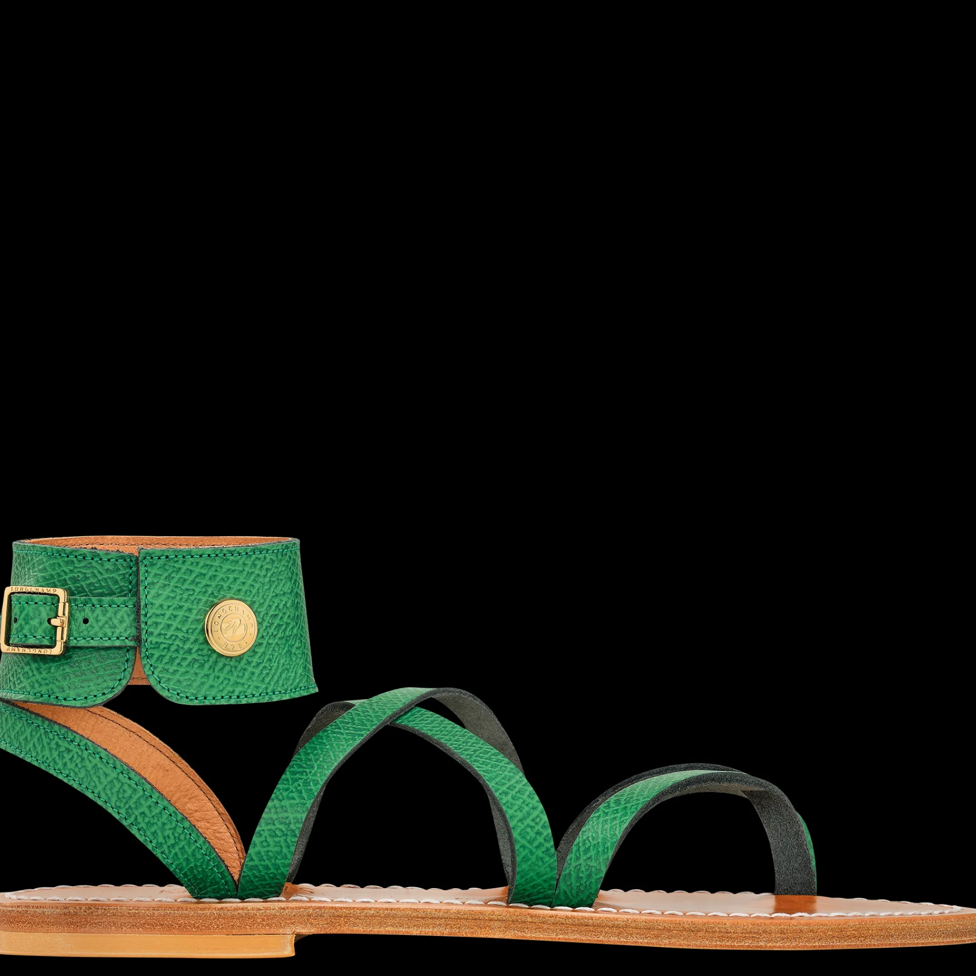 New Longchamp Sandales X K.Jacques Vert