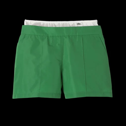 Longchamp Short Avec Empiècement Ceinture Vert