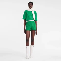 Longchamp Short Avec Empiècement Ceinture Vert