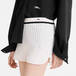 Longchamp Short Sport Ecru