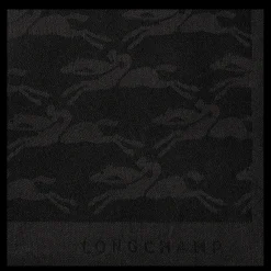 Outlet Longchamp Étole Chevaux Jacquard Noir