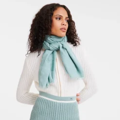 Outlet Longchamp Étole Chevaux Jacquard Céladon