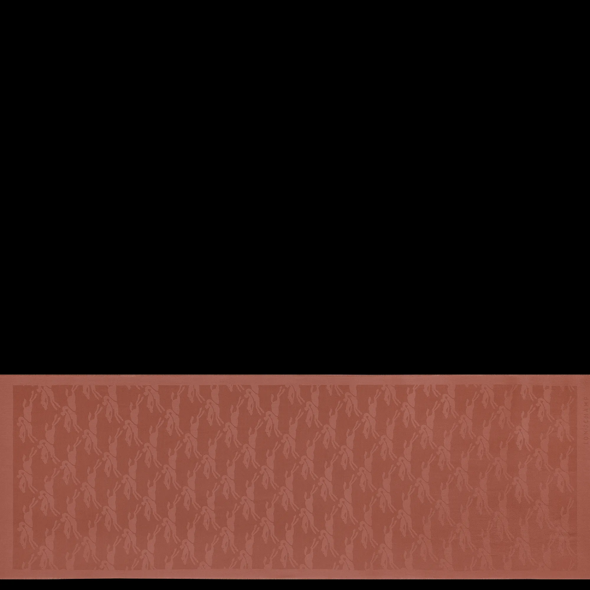 Longchamp Étole Chevaux Jacquard Châtaigne