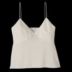 Longchamp Top à Bretelles Ecru