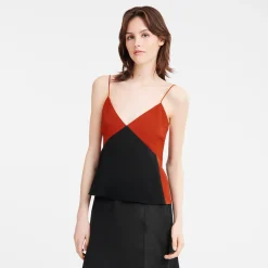 Online Longchamp Top à Bretelles Paprika/Noir