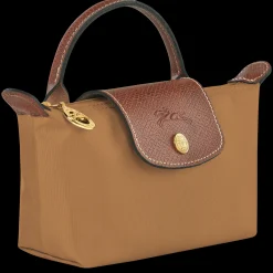 Best Longchamp Trousse Cosmétiques Avec Poignée Le Pliage Original Chamois