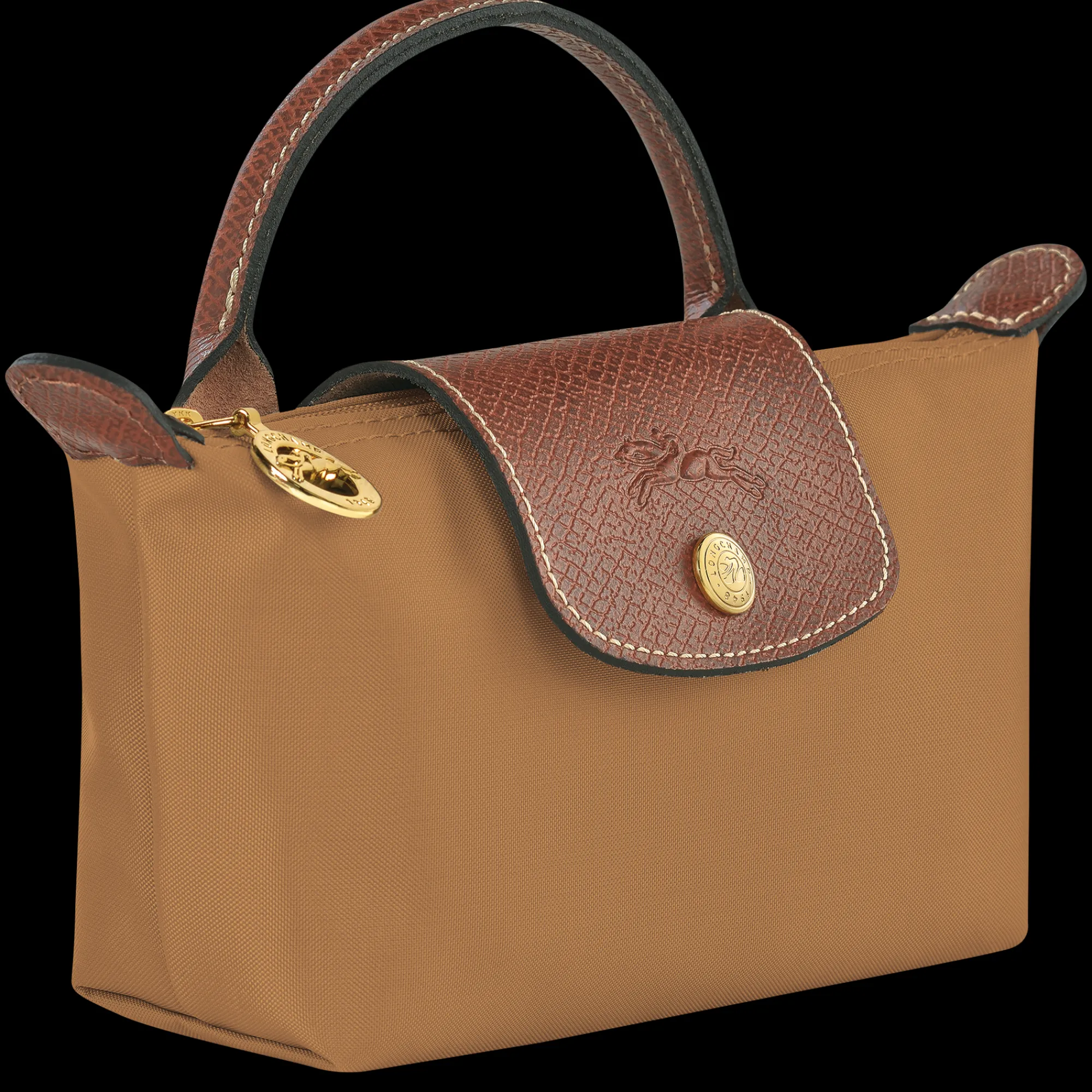 Best Longchamp Trousse Cosmétiques Avec Poignée Le Pliage Original Chamois