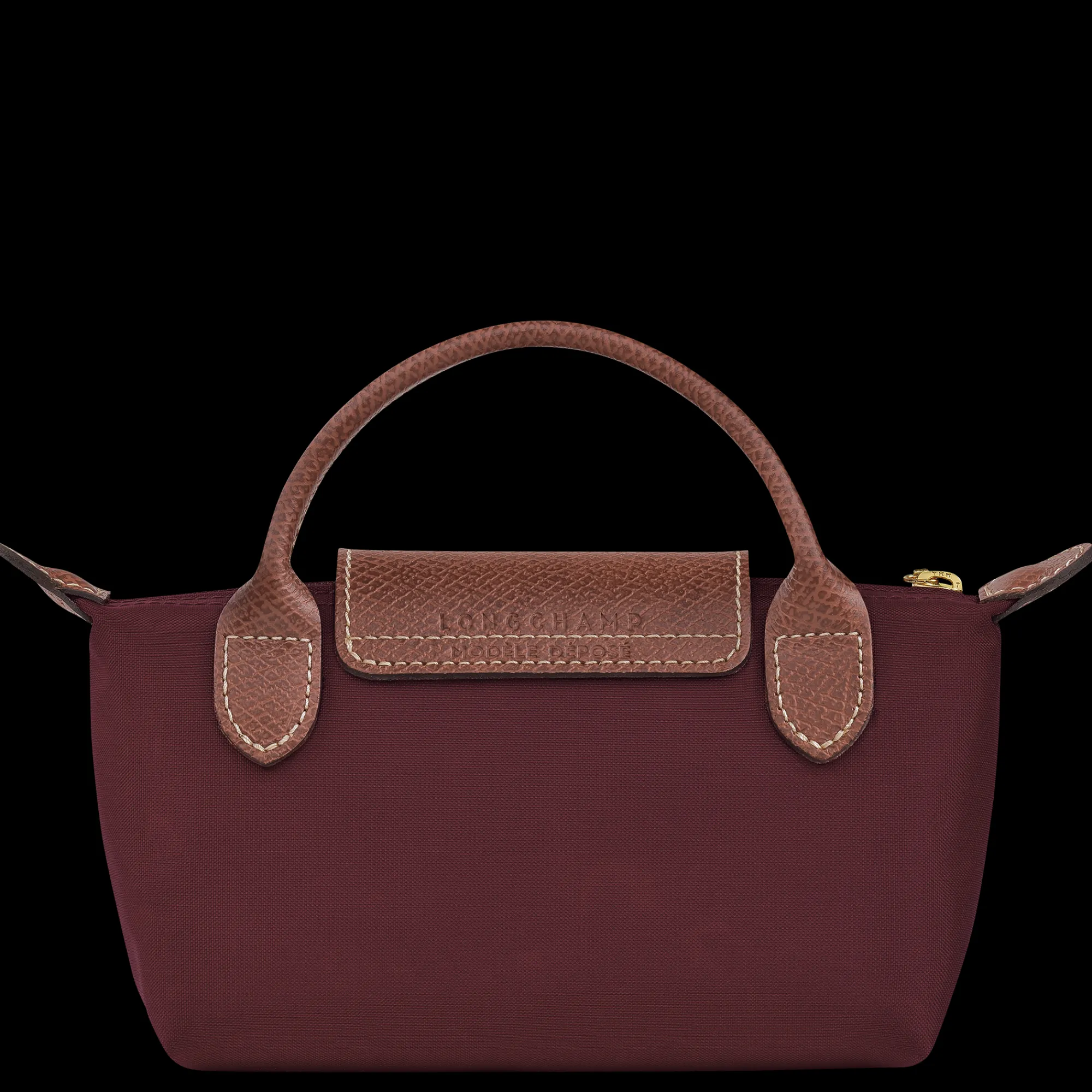 New Longchamp Trousse Cosmétiques Avec Poignée Le Pliage Original Bordeaux